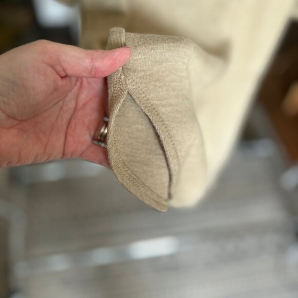 Max Studio Beige Double Knit Super Soft Sweatshirt Dress with Pockets Size Large - Picture 8 of 12